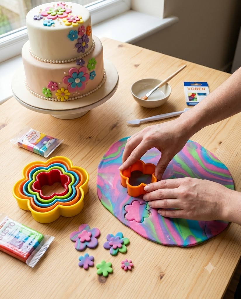 5-Piece Flower-Shaped Cookie & Pastry Cutter Set