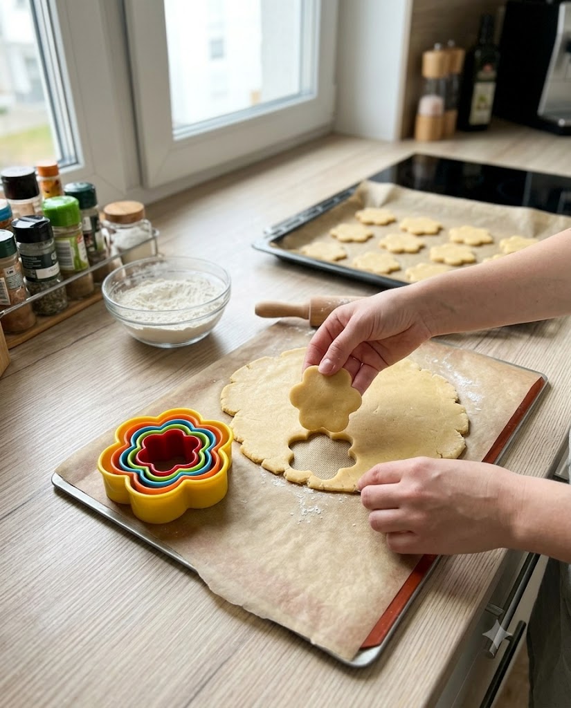 5-Piece Flower-Shaped Cookie & Pastry Cutter Set