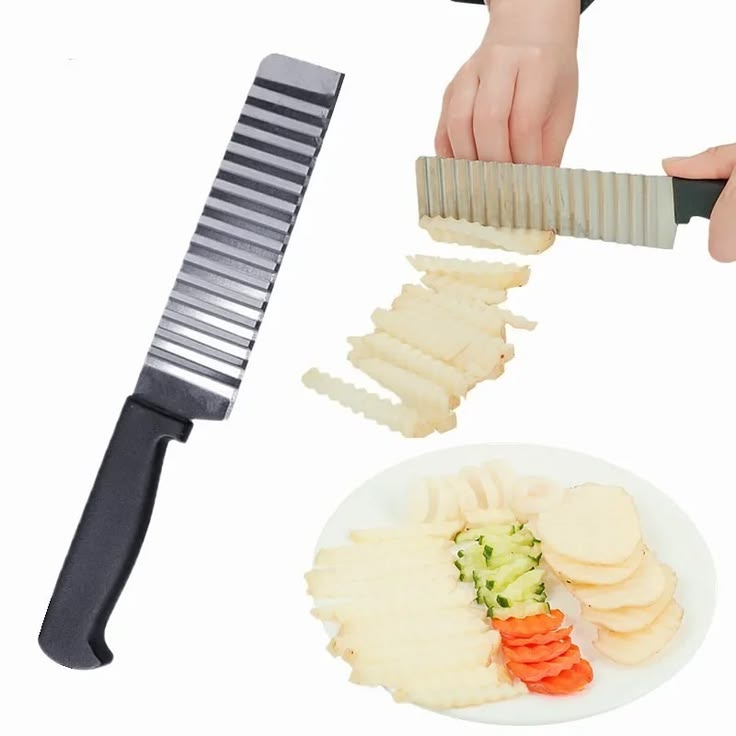 Stainless Steel Crinkle Potato Wavy Cutter