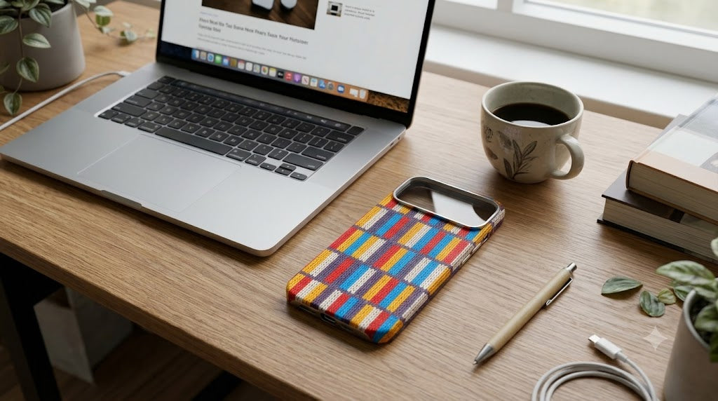 Colorful Knitted Pattern iPhone 17 Pro Max Back Cover