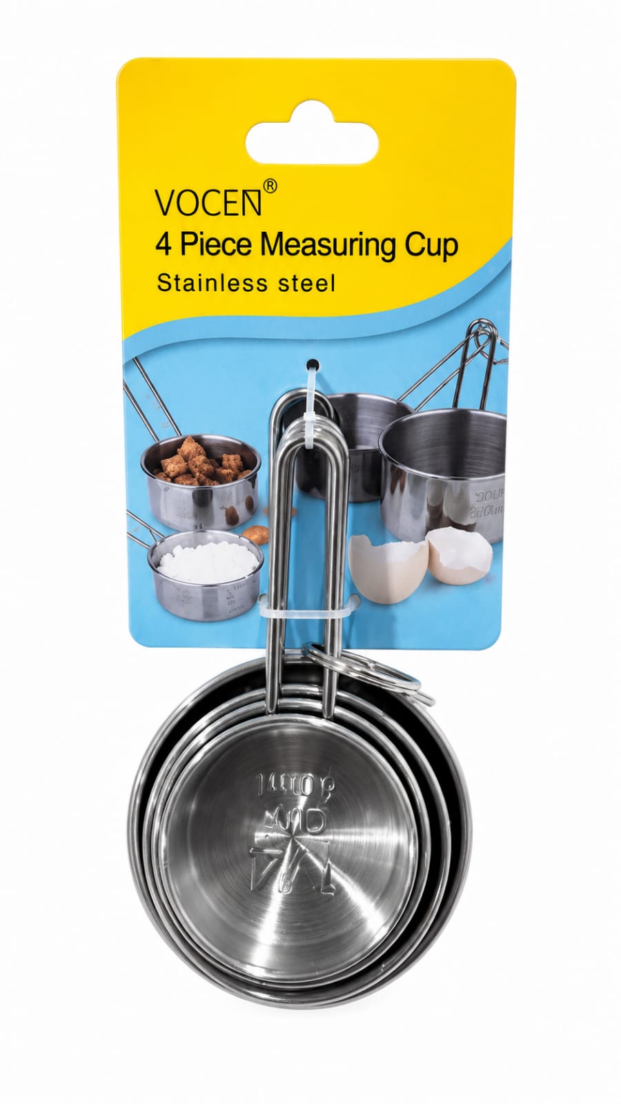 4-Piece Stainless Steel Measuring Cup Set