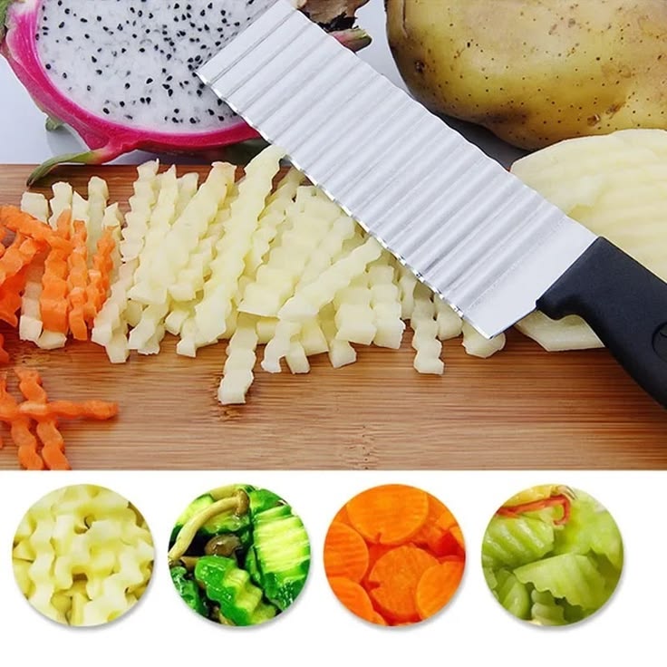 Stainless Steel Crinkle Potato Wavy Cutter