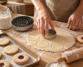 7-Piece Stainless Steel Round Fluted Cookie Cutter Set