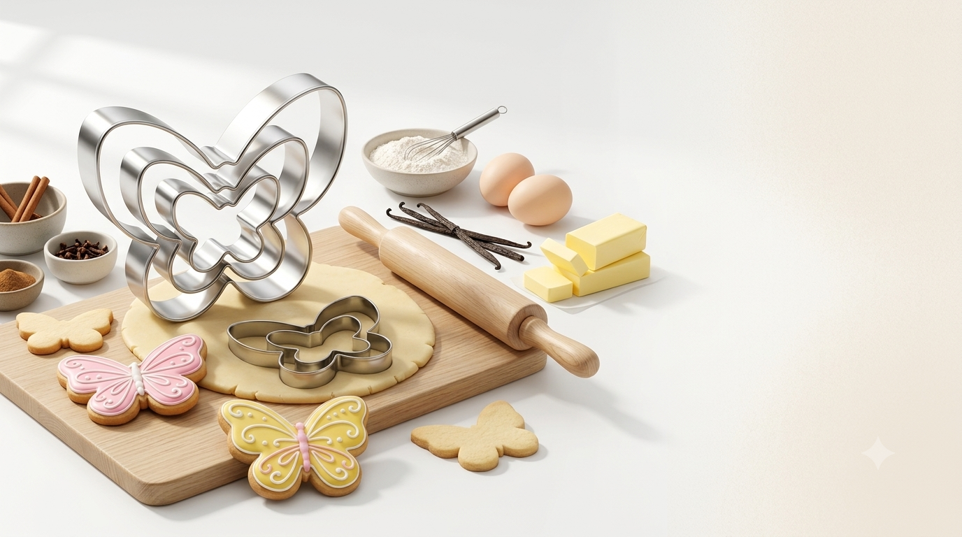 3-Piece Stainless Steel Butterfly Cookie Cutter Set