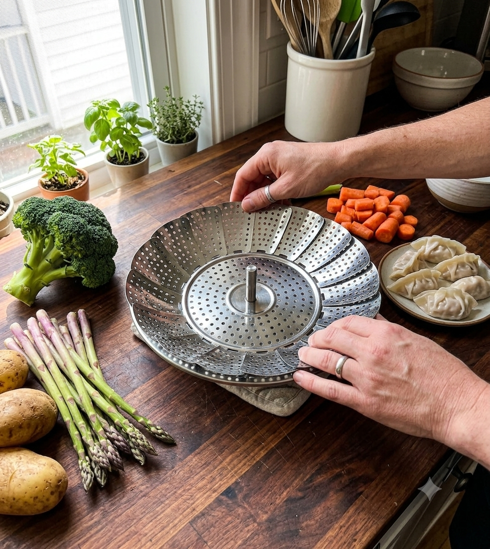 Premium Expandable Stainless Steel Steamer Basket