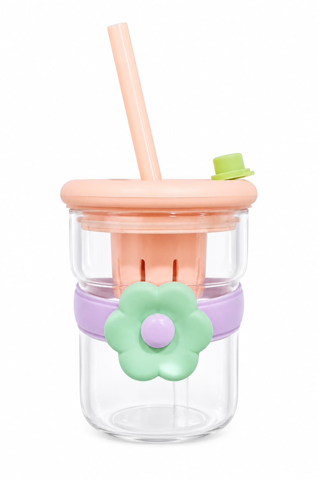 Glass Flower Tumbler for Boys and Girls