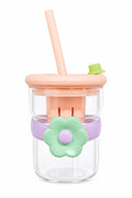 Glass Flower Tumbler for Boys and Girls