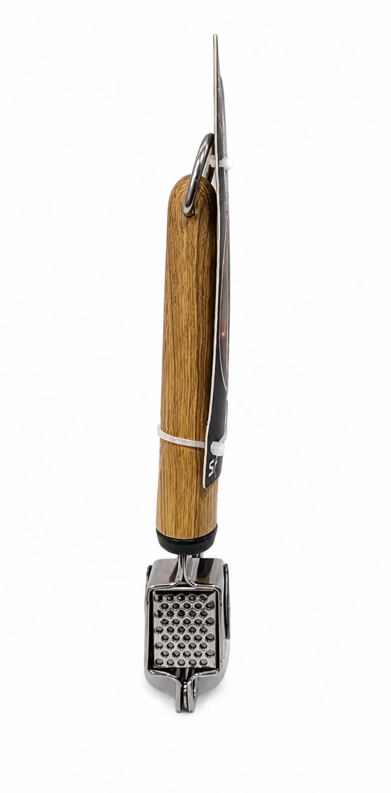 Stainless Steel Garlic Press & Ginger Crusher with Wooden Handle