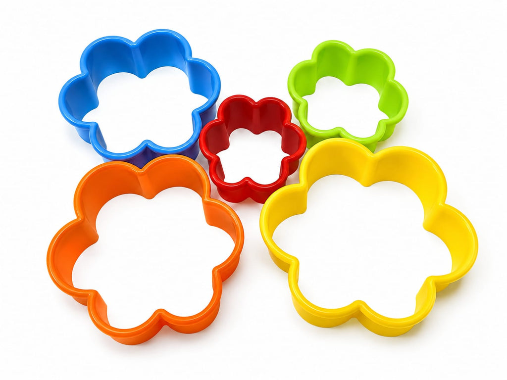 5-Piece Flower Cookie Cutter Set | Baking & Sandwich Cutter | Gadget Master