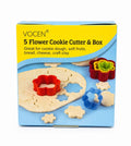 5-Piece Flower Cookie Cutter Set | Baking & Sandwich Cutter | Gadget Master