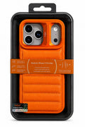 Premium Padded Leather Shockproof Case with Metal Camera Guard for iPhone 17 Pro Max – Vibrant Orange