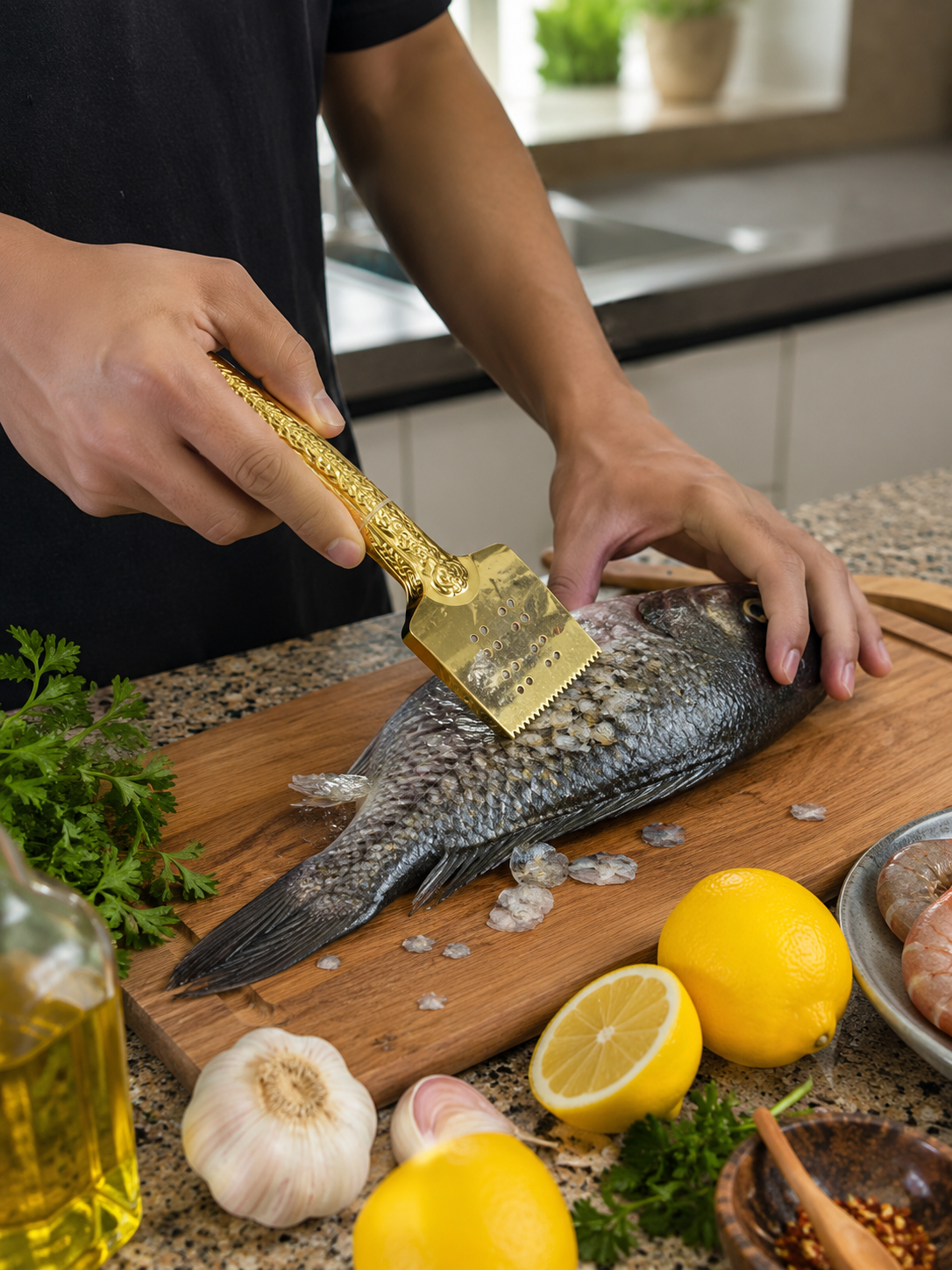 Premium Stainless Steel Fish Scaler & Fish Skin Scraper