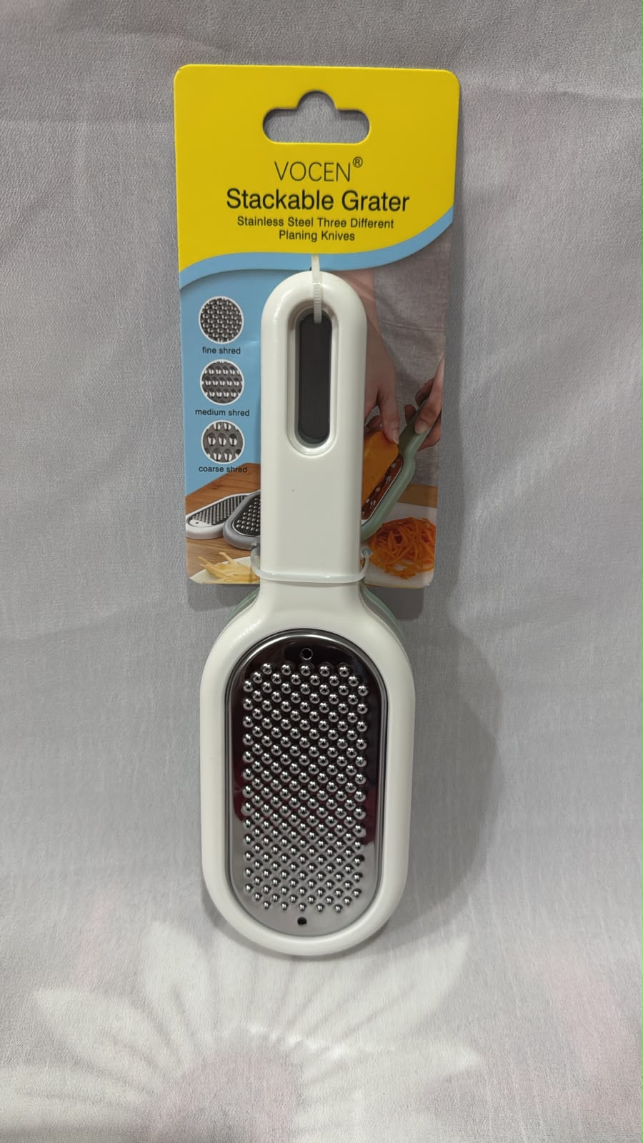 3-in-1 Stackable Stainless Steel Hand Grater