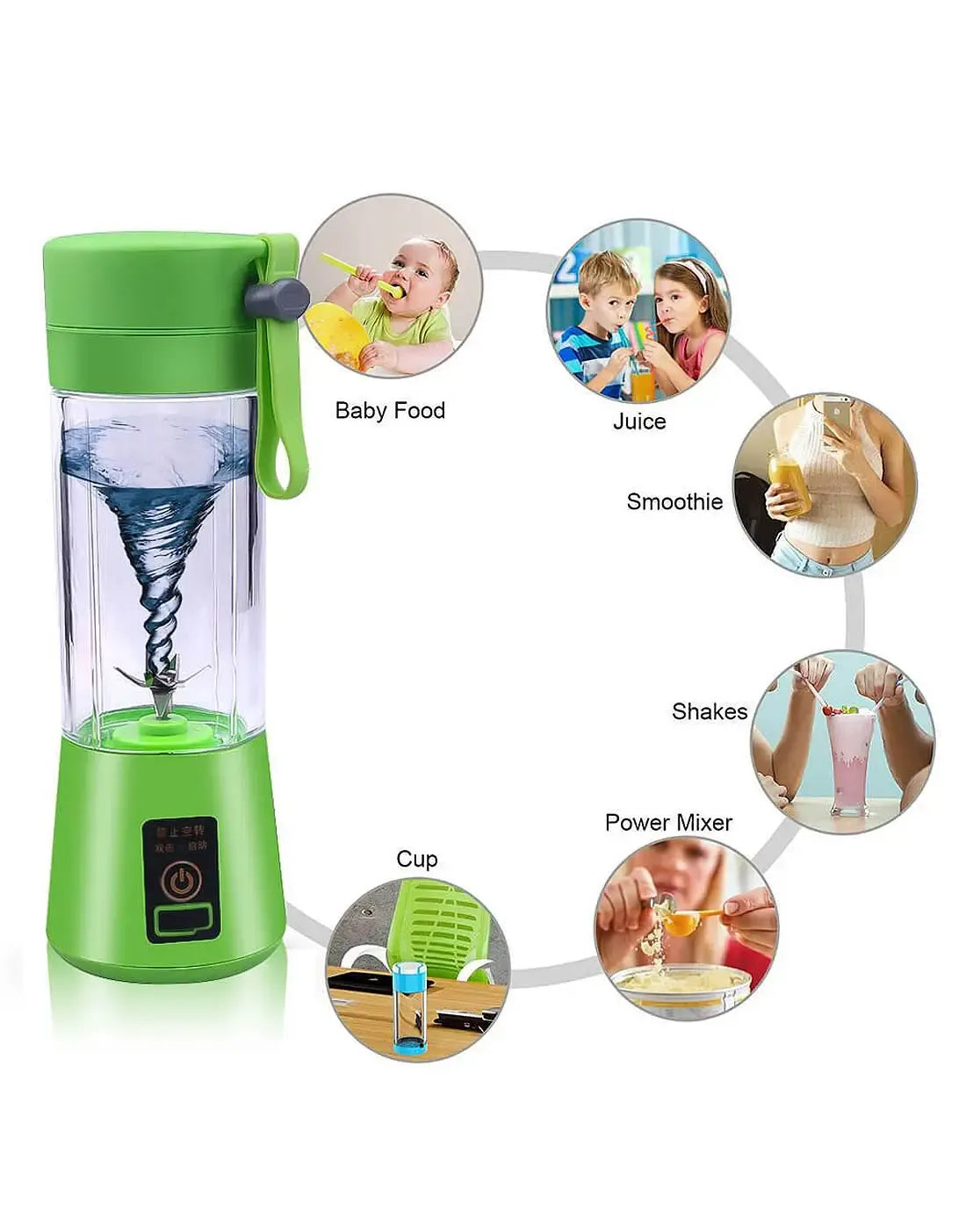 Portable Juicing Cup USB Rechargeable Personal Blender